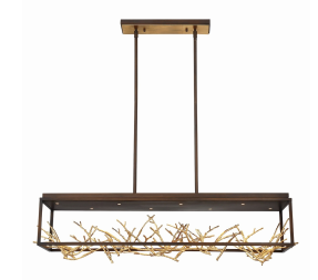 Eurofase Lighting 35642-015 LED Aerie 12 inch Chandelier Ceiling Light Bronze Finish