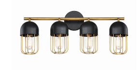 Eurofase Lighting 35962-014 LED Palmerston 4 Light 23 inch Vanity Wall Light Matte Black Finish