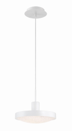 Eurofase Lighting 35963-011 LED Sandstone 10 inch Pendant Ceiling Light Small White Finish
