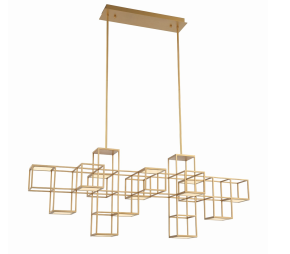 Eurofase Lighting 38257-018 LED Ferro 16 inch Chandelier Ceiling Light Gold Finish