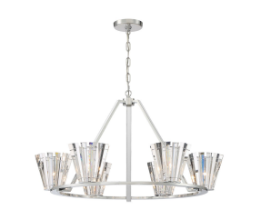 Eurofase Lighting 38866-012 LED Ricca 6 Light Chandelier Ceiling Light Chrome Finish