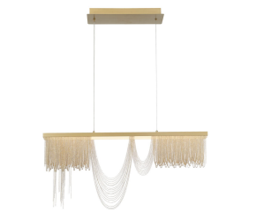 Eurofase Lighting 39283-016 LED Tenda 36 Inch LED Chandelier Ceiling Light Gold Finish