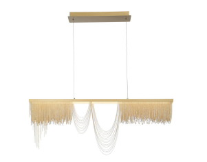 Eurofase Lighting 39284-013 LED Tenda 47 Inch LED Chandelier Ceiling Light Gold Finish