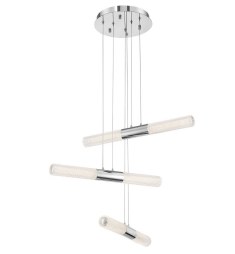 Eurofase Lighting 39313-010 LED Crossley 6 Inch Pendant Ceiling Light Chrome Finish