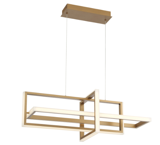 Eurofase Lighting 39323-026 LED Bordo 38 Inch Chandelier Ceiling Light Gold Finish