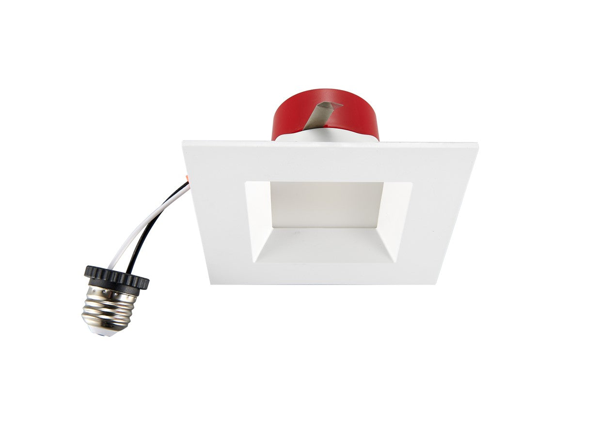 Lighting Spot 26 LSJ-D724-CCT-S 4" Selectable CCT Smooth Dimmable LED Recessed Retrofit Downlight, White Finish