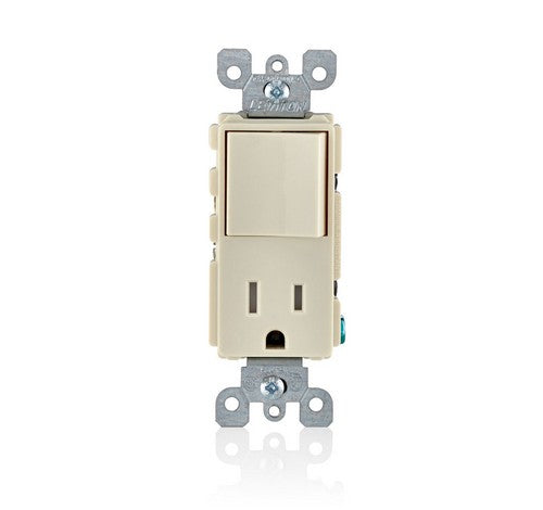 Leviton T5625 Decora Combination Switch and Tamper-Resistant Receptacle 15A / 125 VAC LA - BuyRite Electric