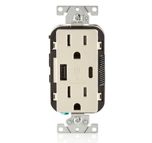 LEVITON T5633 15A TR RECPT USBCHRG LA - BuyRite Electric