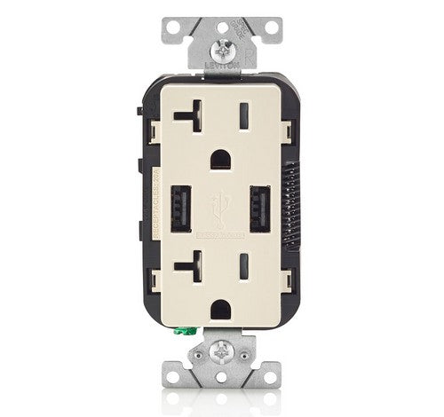 LEVITON T5832 20A TR RECPT USB CHRG LA - BuyRite Electric