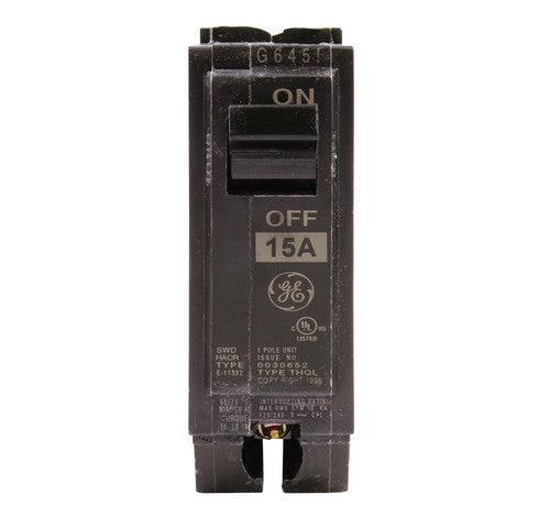 GE THQL1115 15 Amp One-pole Feeder Plug-in Circuit Breakers 10K IC 120/240VAC - BuyRite Electric