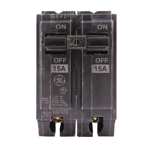 GE THQL2115 15 Amp Single-pole GF Feeder Plug-in Circuit Breakers 120/240V - BuyRite Electric
