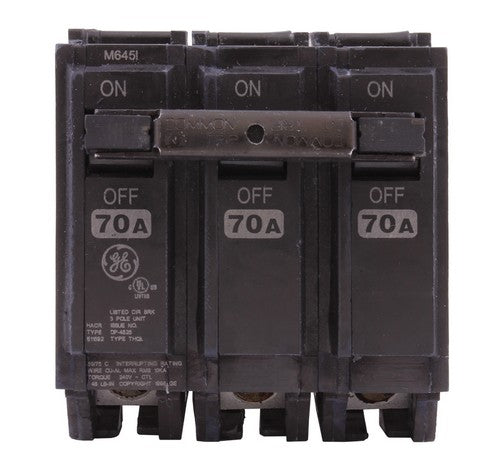 GE THQL32070 70 Amp Three-pole Feeder Plug-in Circuit Breakers 10K IC 120/240V - BuyRite Electric