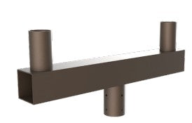 EnvisionLED TN-BH-SQ-180-2S Tenon Mount For Poles Square Bullhorn 2-Head Adapter