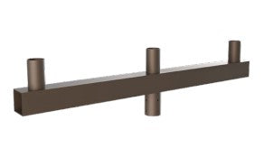 EnvisionLED TN-BH-SQ-180-3S Tenon Mount For Poles Square Bullhorn 3-Head Adapter