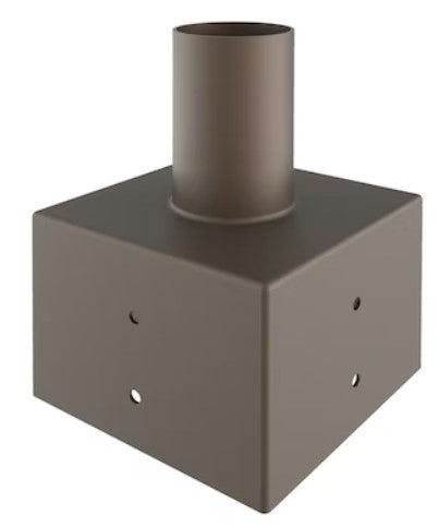 EnvisionLED TN-SQ-5 Tenon Mount For Poles Square 5" Pole Reducer to 2.36", Bronze Finish