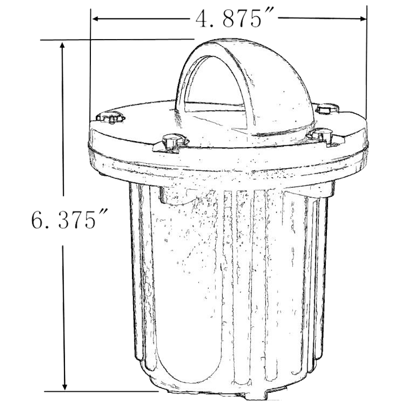 ABBA Lighting USA UNB02 5W Cast Brass Underground Light 12V AC / DC