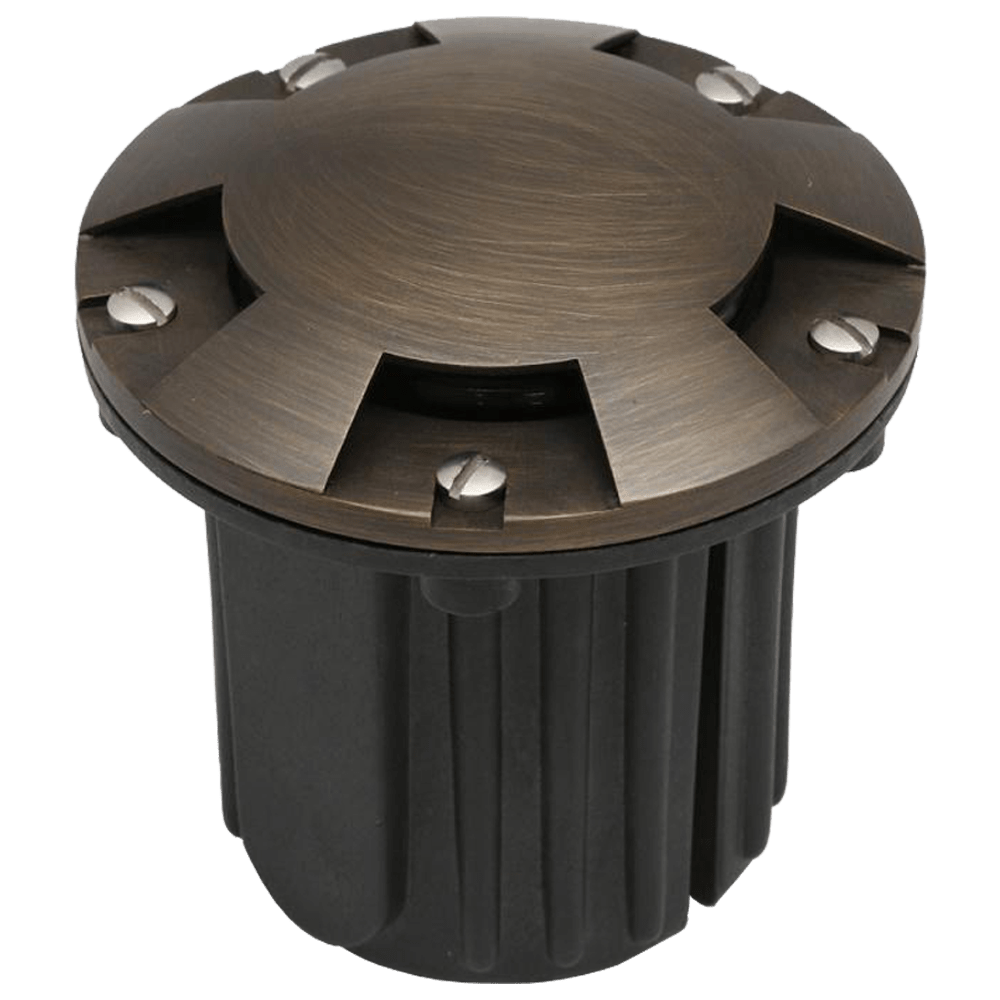 ABBA Lighting USA UNB07-NB Heavy Duty Cast Brass 5 Way Directional Well Light - Finish: Natural Brass