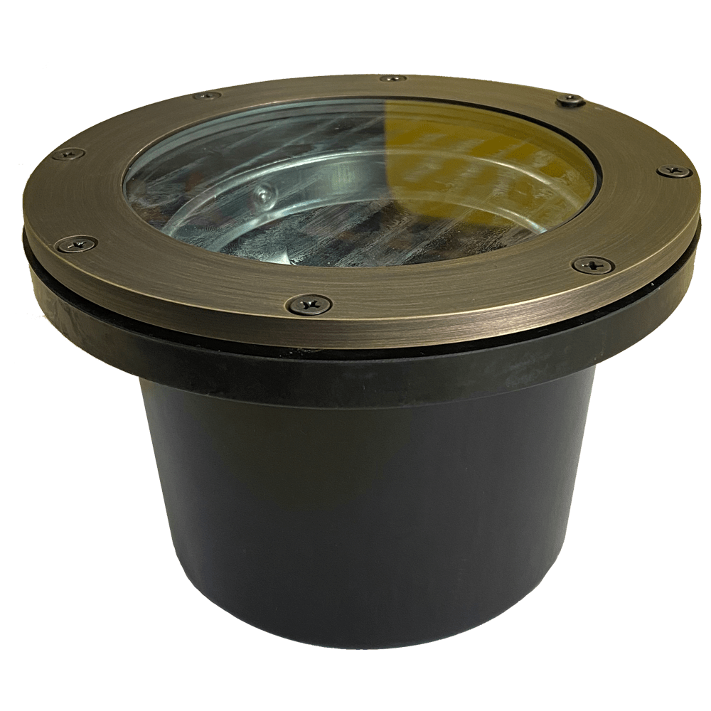 ABBA Lighting USA UNB08 Heavy Duty Cast In-Ground Light Brass Finish