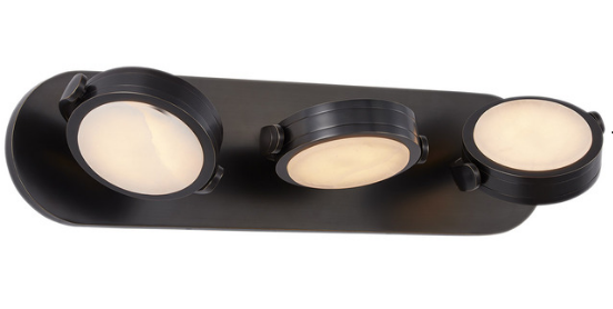 Alora Lighting WV325326UBAR Blanco 25.75 inches Wide Alabaster Glass Vanity Light, Urban Bronze Finish