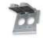Westgate W2C-2S Two Gang Device Cover 2 Single Receptacles 1.406 Inch Diameter
