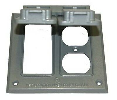 Westgate W2C-GD Two Gang Device Cover 1 GFCI & 1 Duplex Receptacle