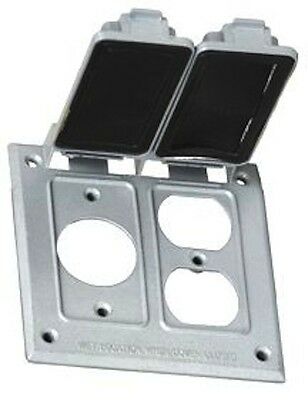 Westgate W2C-SD Two Gang Device Cover 1 Duplex & 1 Single Receptacle 1.41 Inch Diameter