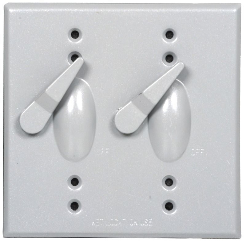 Westgate W2C-SW Two Gang Device Cover 2 Levers + 2-15A SIngle Pole Switchs-Not Included