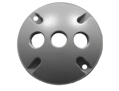 Westgate Lighting WRC-3-WH Round Cover 1/2 Inches Trade Size 3 Outlet Holes White Finish