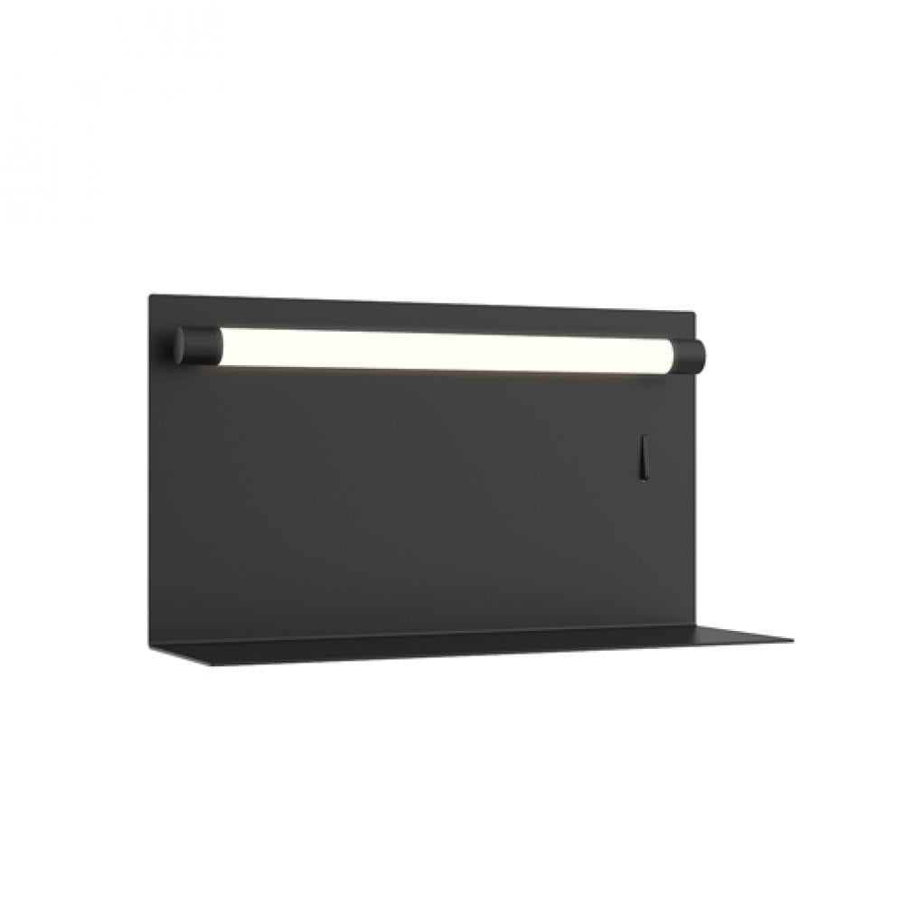 Kuzco Lighting WS16912-BK LED 12 Inch Dresden Wall Sconce Light with USB Black Finish