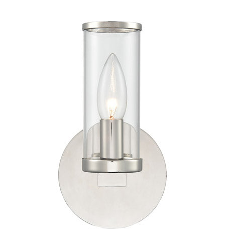 Alora Lighting WV309001PNCG Revolve 1 Light 5 inch Nickel Vanity Light Wall Light