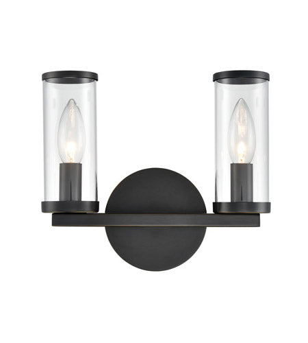 Alora Lighting WV309022UBCG Revolve 2 Light 10 inch Bronze Vanity Light Wall Light