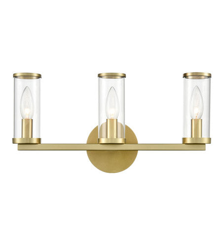 Alora Lighting WV309033NBCG Revolve 3 Light 18 inch Brass Vanity Light Wall Light