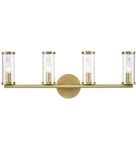 Alora Lighting WV309044NBCG Revolve 4 Light 25 inch Brass Vanity Light Wall Light