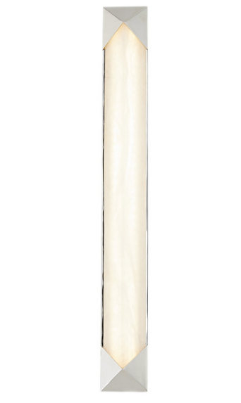 Alora Lighting WV323225PNAR Caesar 25 inches Tall Alabaster Glass Bathroom Vanity Light, Polished Nickel Finish