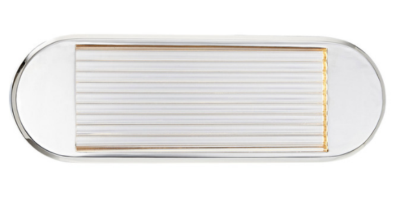 Alora Lighting WV330216PN Palais 16.6 inches Tall Clear Ribbed Bathroom Vanity Light, Polished Nickel Finish