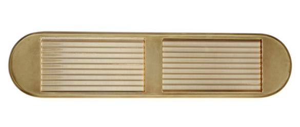 Alora Lighting WV330324VB Palais 24.13 inches Tall Clear Ribbed Bathroom Vanity Light, Vintage Brass Finish