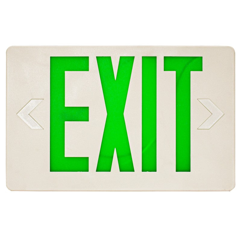 Westgate XTSL-GW Super Slim LED Exit Sign Green Letters White Finish