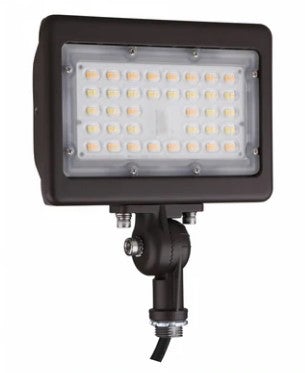 30W Flood Light 3-CCT Selectable (Knuckle) Bronze Finish