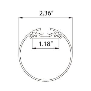Core Lighting ALP245-48 2.4 Inches Round Suspended LED Profile