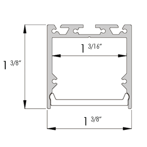 Core Lighting ALP140-48 1.4 Inches Wide Suspended/Surface LED Profile - 48 Inches
