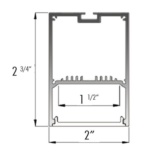 Core Lighting ALP220-48 2 Inches Wide Designer Surface/Suspended LED Profile - 48 Inches