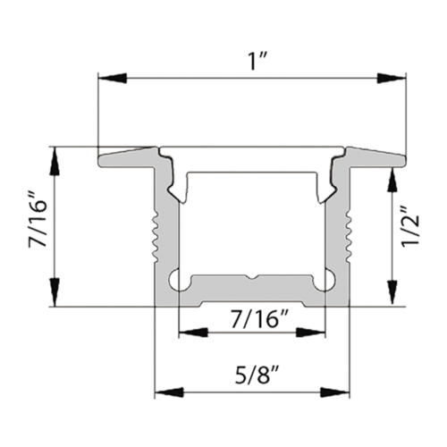 Core Lighting ALP60R-48 LED 48 Inches Designer Recessed Mount Profile Anodized Silver Finish