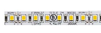 Core Lighting LSM45-60K-16FT-24V Indoor 4.4W Flexible LED Strip Length 16 ft. 24 Volts Color Temperature 6000K