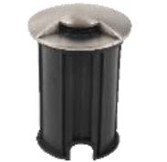 ABBA Lighting USA DM53-BK-3K, Step Light, Heavy Duty Cast Stainless Steel, Well Underground Light Black Finish