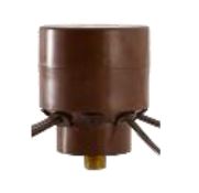 ABBA Lighting USA JB08, Low Voltage Junction Box, 8 Rubber Cap Holes, ABS Ground Spike Brown Finish