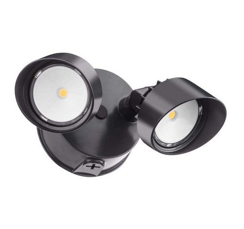 Lithonia Lighting OLF 25W 2-Head LED Floodlights with Photocell and Motion Sensor 120V- BuyRite Electric
