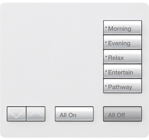 Lutron RR-T5RL-SW Radio RA2 Tabletop 5 Button Keypad - BuyRite Electric