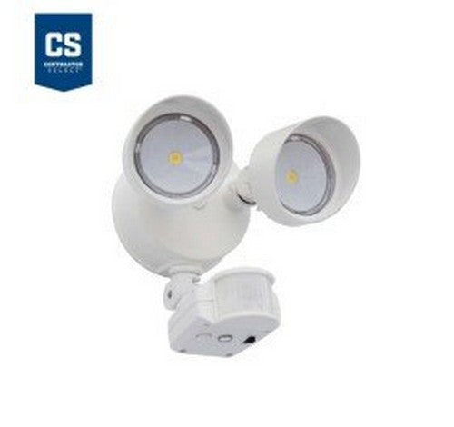 Lithonia Lighting Contractor Select OLF 25W 2-Head LED Flood Light with Motion Sensor 120V- BuyRite Electric