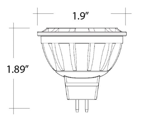 Core Lighting RL-9WG2MR16-27K-15 LED Dimmable Light 8.5W Model RL-9WG2MR16 Color Temperature 2700K Beam Spread 15º White Finish