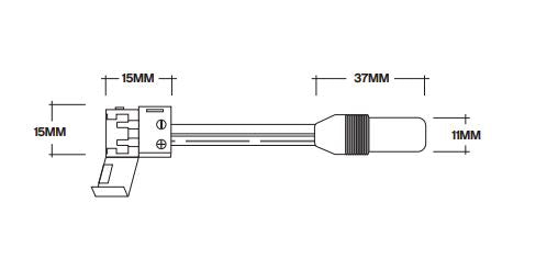 Core Lighting LSM-DC6-S10 DC plugin adapter 6 Inch for Tape Light